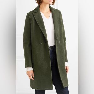 J. Crew Daphne Topcoat Italian Boiled Wool in Olive Army Green Sz 8